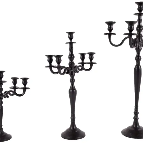Kerzenleuchter 5arm 80cm M | Aluguss schwarz |