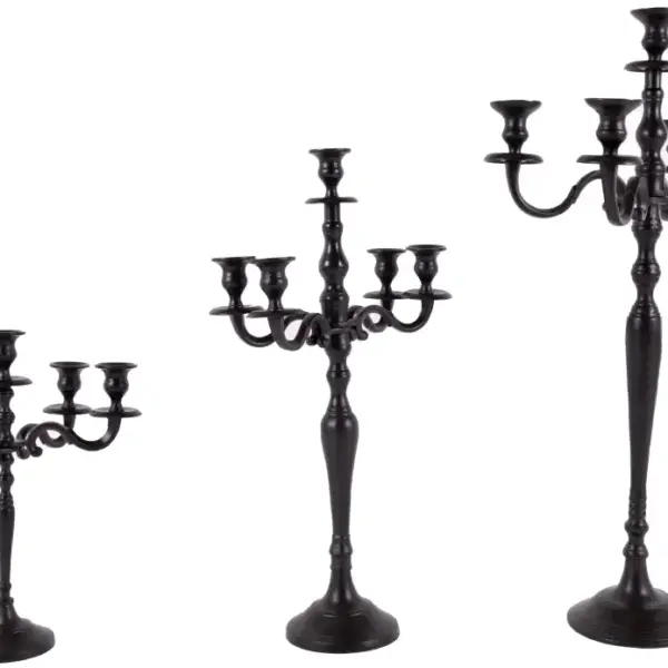 Kerzenleuchter 5arm 60cm S | Aluguss schwarz |