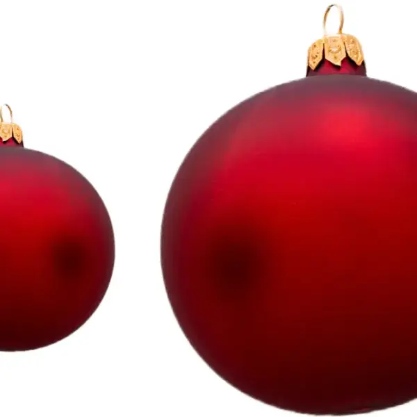 Weihnachtskugel 10er bordeaux matt | mundgeblasen, Handtaucherei | 6 Stück