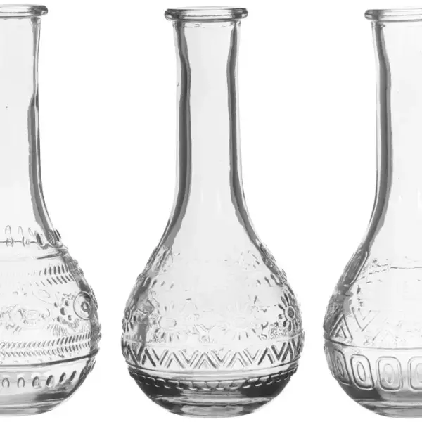 Vase Paris klar | H15,8 cm D 7,5 cm | 12 Stück 3fach sortiert