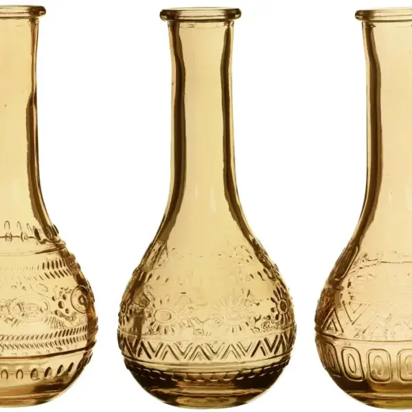 Vase Paris gelb | H15,8 cm D 7,5 cm | 12 Stück 3fach sortiert