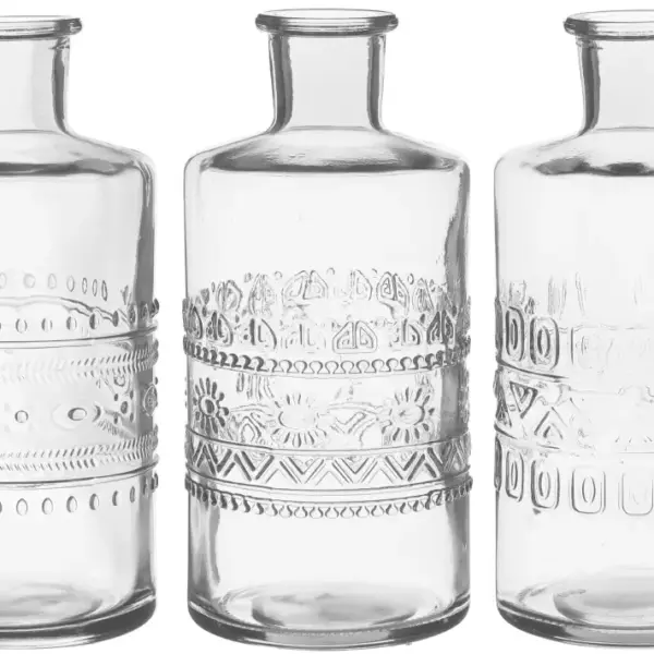 Vase Porto klar | H14,5 cm D 7,5 cm | 12 Stück 3fach sortiert
