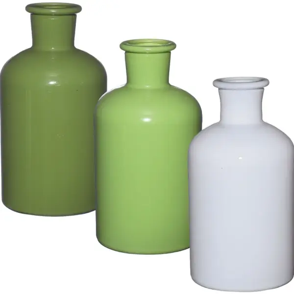 Vase Riga grün 3fach sortiert | H12 cm D 7 cm | 12 Stück