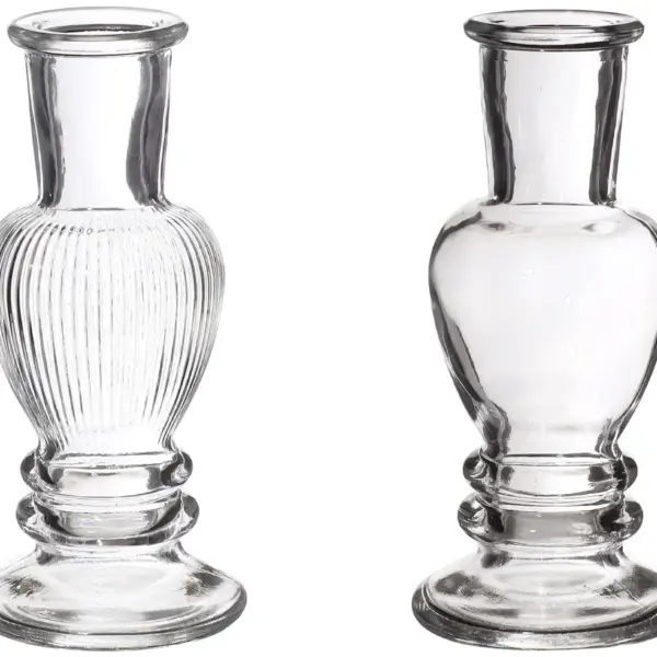 Vase Kerzenleuchter  Venedig klein klar | H11,3 cm D 5 cm | 12 Stück 2fach sortiert
