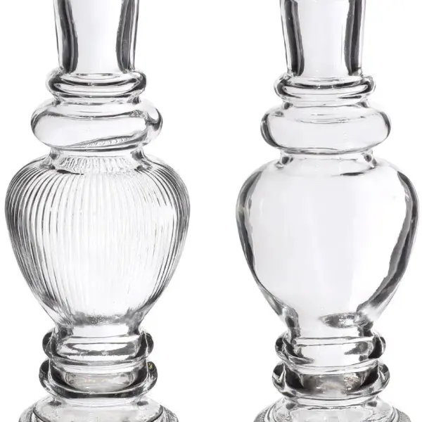 Vase Kerzenleuchter Venedig groß klar | H15,5 cm D 5,7 cm | 12 Stück 2fach sortiert