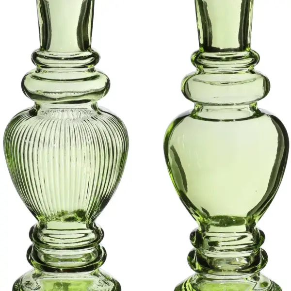 Vase Kerzenleuchter Venedig groß grün | H15,5 cm D 5,7 cm | 12 Stück 2fach sortiert