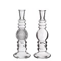 Vase/Kerzenleuchter Florenze klein | h.23 Ø8,5 klar 2 sort |
