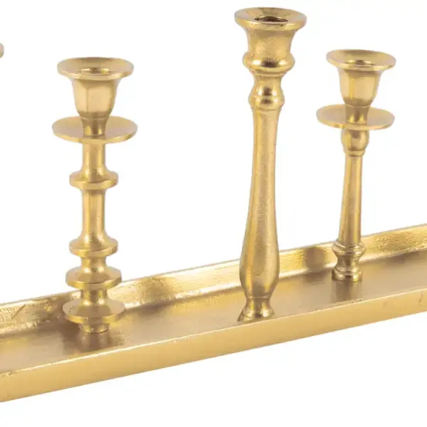 Tischkerzenleuchter 5er | Aluguss gold |