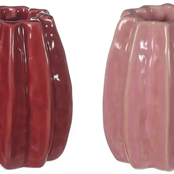 Keramik Vase Ø5,5xh.7 cm | VE 6 2 Farben rose sortiert |