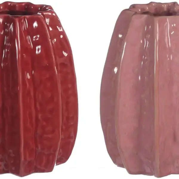 Keramik Vase Ø8,5xh.11cm | VE 6 2 Farben rose sortiert |