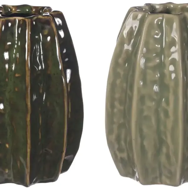 Keramik Vase Ø8,5xh.11cm | VE 6 2 Farben grün sortiert |