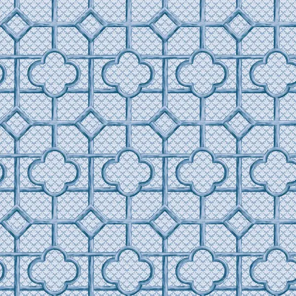 Kissen Reja 50/50 blau weiß | 100% Baumwolle |