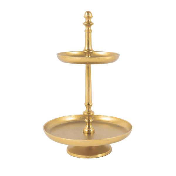 Etagere 2er | Aluguss gold |