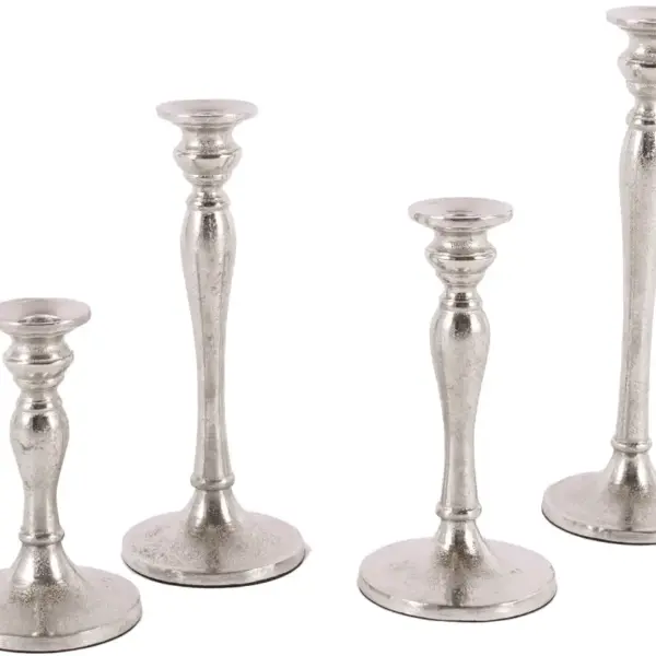 Kerzenleuchter Brüssel L | Aluguss silber |