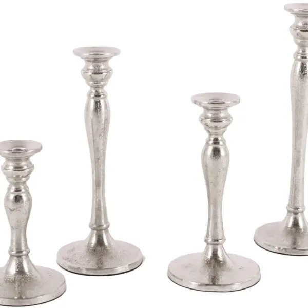 Kerzenleuchter Brüssel M | Aluguss silber |
