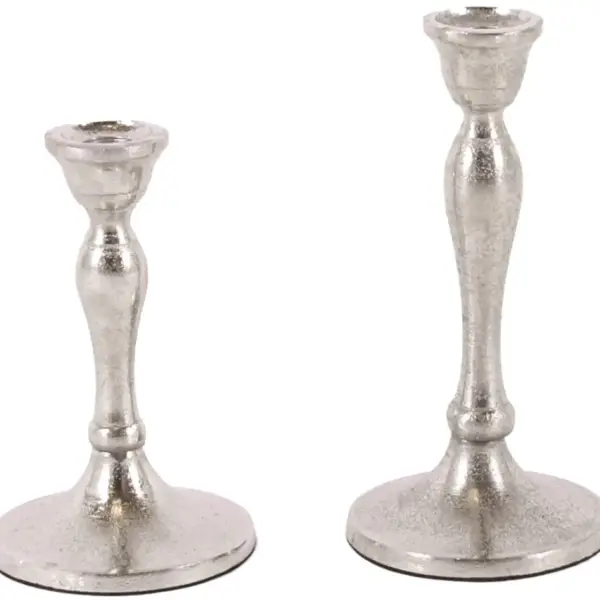 Kerzenleuchter Prag M | Aluguss silber |