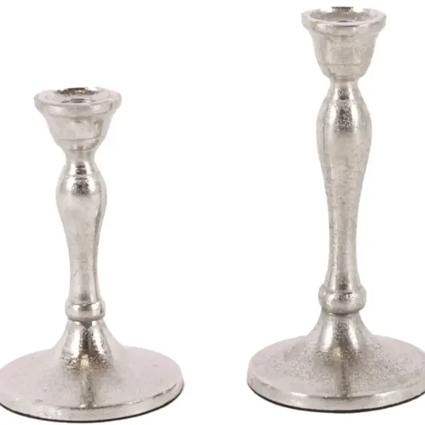 Kerzenleuchter Prag S | Aluguss silber |
