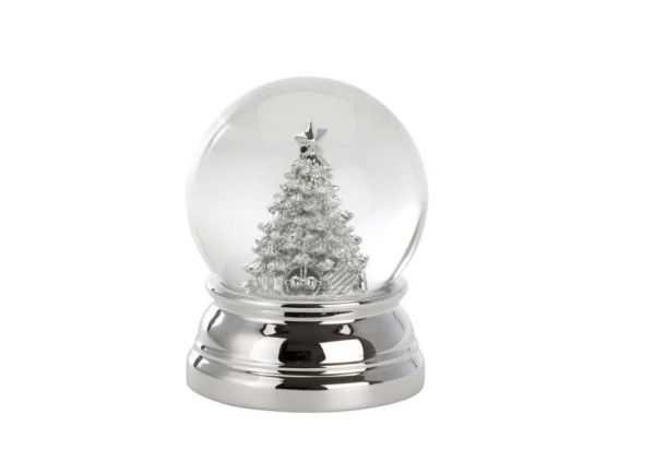 Schneekugel Tannenbaum | groß versilbert |