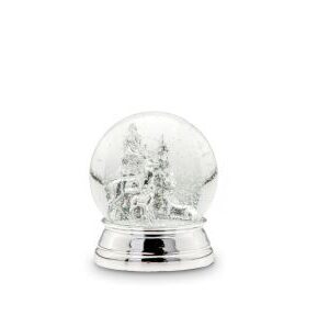Schneekugel Rentiere | versilbert |