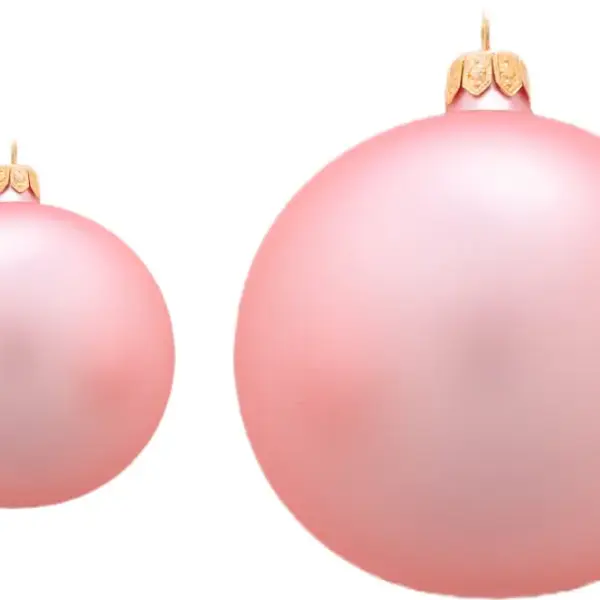 Weihnachtskugel 8er rose matt | mundgeblasen, Handtaucherei | 6 Stück