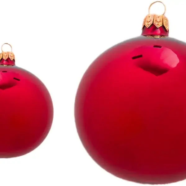 Weihnachtskugel 8er bordeaux glanz | mundgeblasen, Handtaucherei | 6 Stück