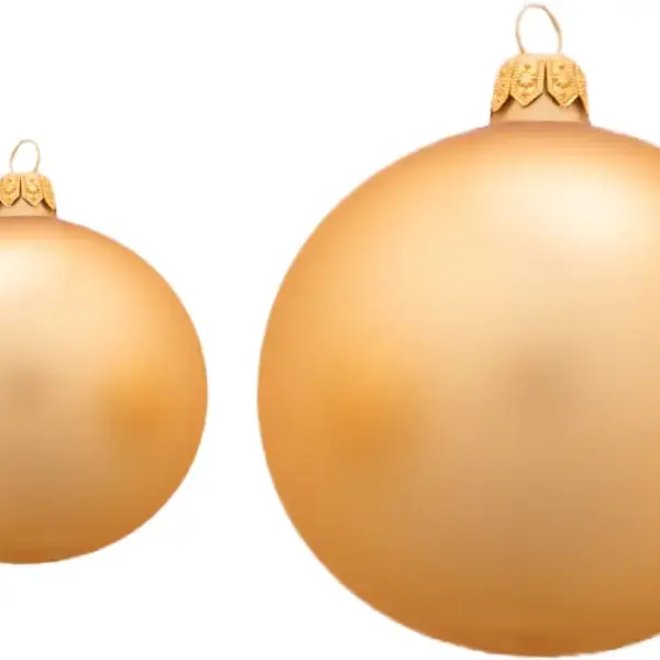 Weihnachtskugel 8er gold matt | mundgeblasen, Handtaucherei | 6 Stück