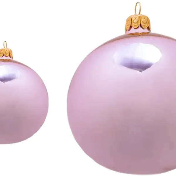 Weihnachtskugel 8er rose glanz | mundgeblasen, Handtaucherei | 6 Stück