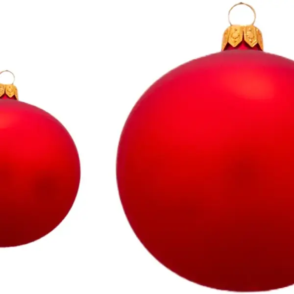 Weihnachtskugel 8er rot matt | mundgeblasen, Handtaucherei | 6 Stück