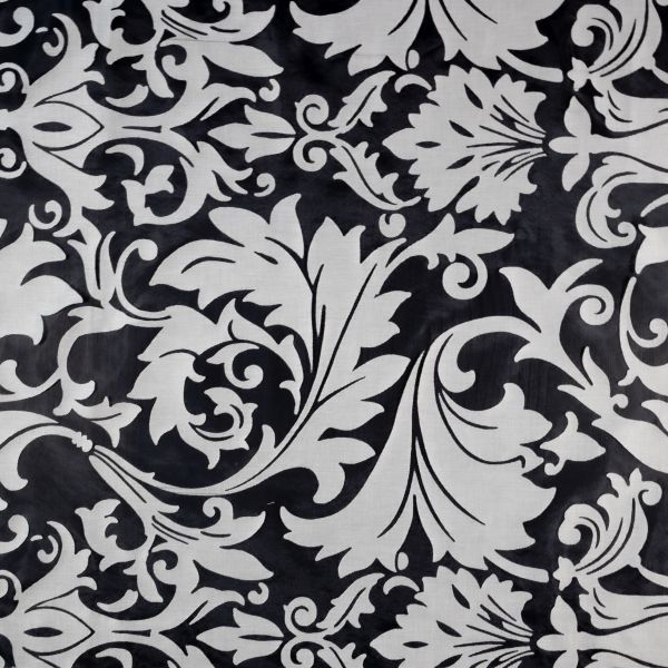 Vorhang 245/150 | Ausbrenner schwarz/grau | 80%V 20%P