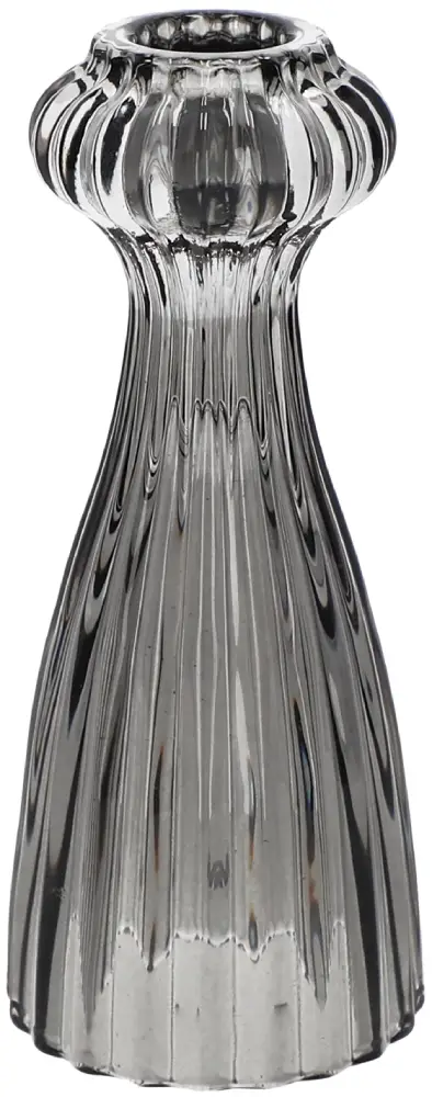 Kerzenleuchter grau, 15,3 cm | Glas |