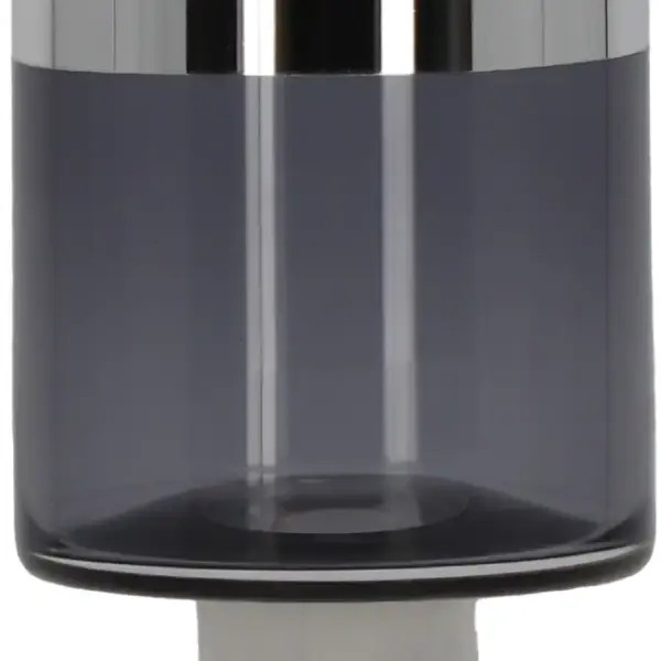 Glasaufsatz Zylinder S | grau, Silberrand |