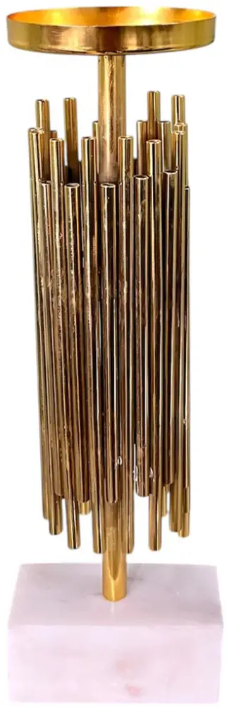 Kerzenleuchter 2er Set | Aluminium Höhe 38 cm und 29 cm |