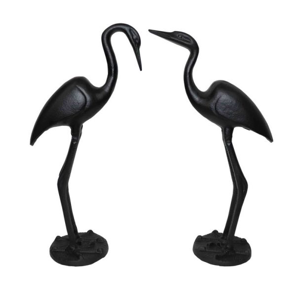 Kraniche 2er Set | Aluguss schwarz |