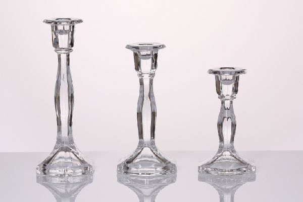 Kerzenleuchter H 23 cm | Glas |