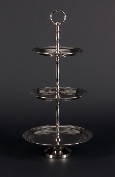 Etagere 3er | Aluminium, Nickel Plated |