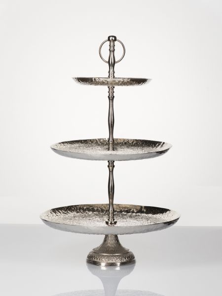 Etagere 3er 51 cm | Aluminium vernickelt |