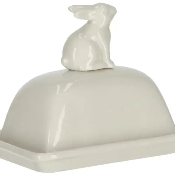 Butterdose, klein Hase | Porzellan |