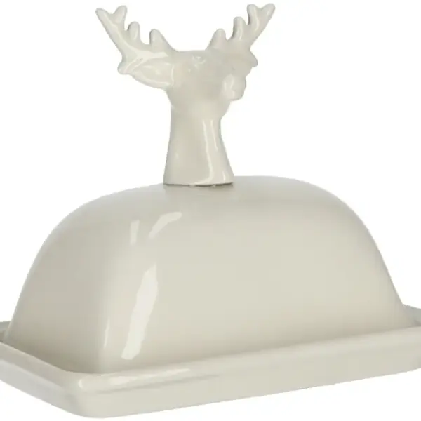Butterdose, klein Hirsch | Porzellan |