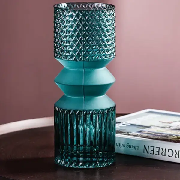 Vase turquoise | Glas 10×25 |