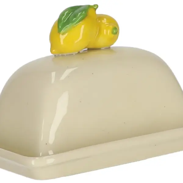Butterdose, klein Zitronen | Porzellan |