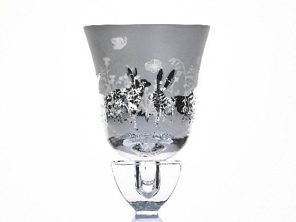 Glasaufsatz Hase | silber, Glas |
