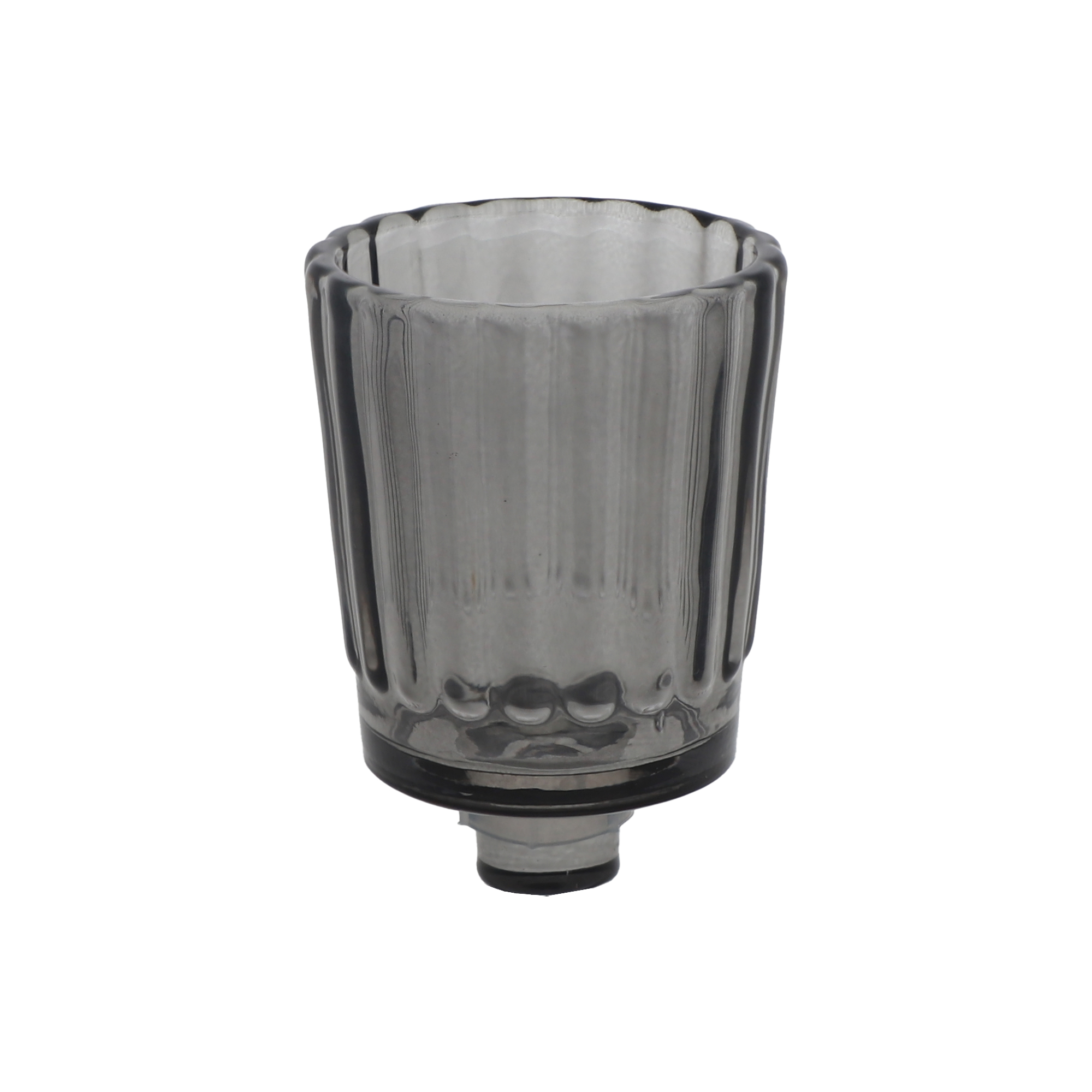 Glasaufsatz Schale grau | Raute |